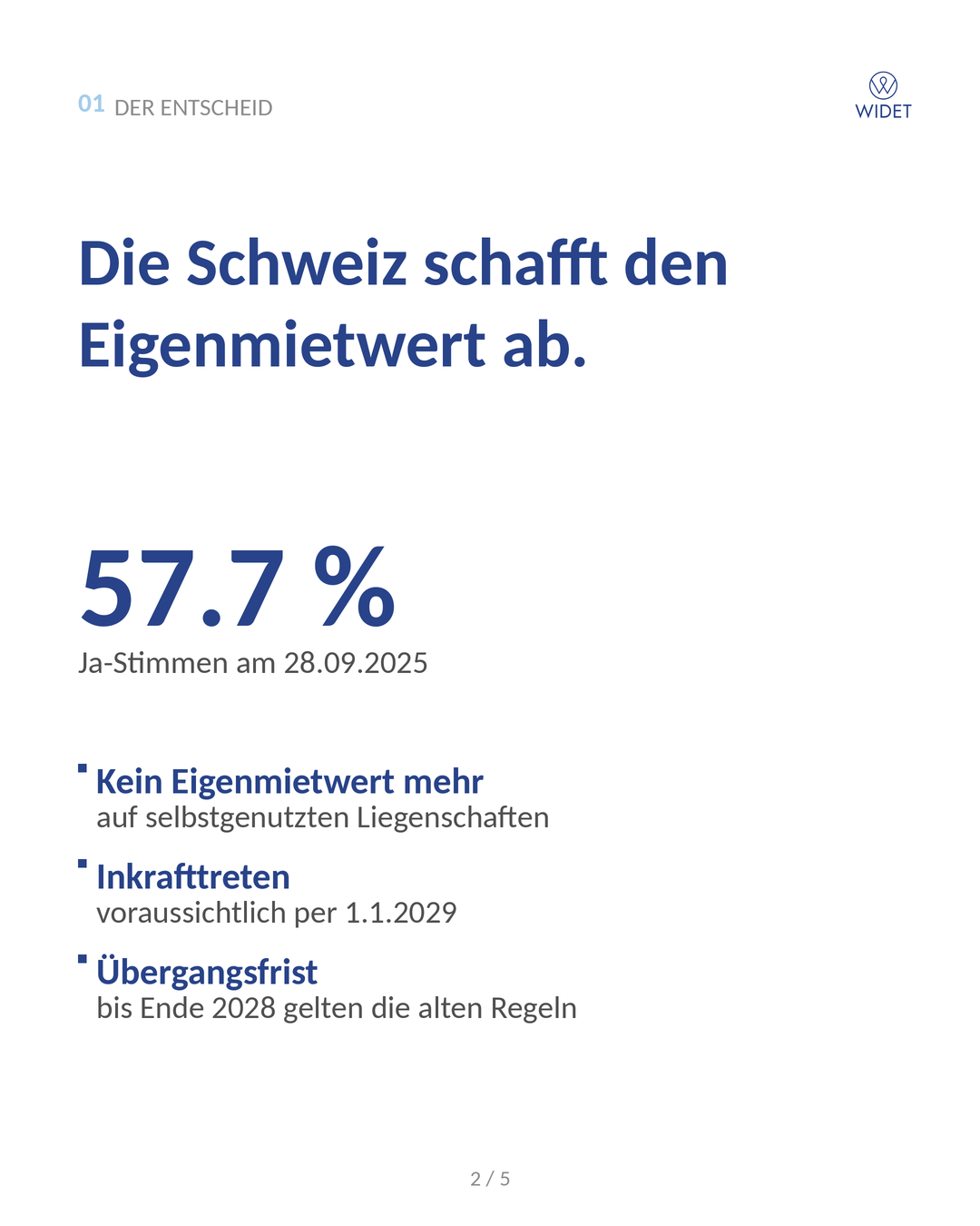 Die Schweiz schafft den Eigenmietwert ab