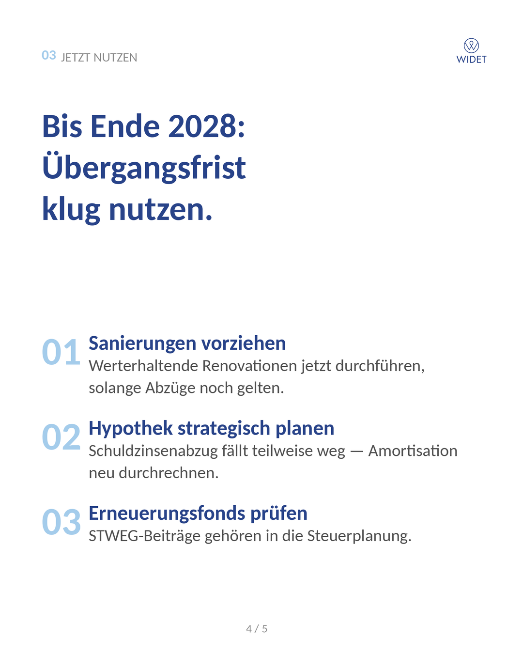 Bis Ende 2028: Übergangsfrist klug nutzen